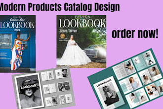 design a modern product catalog, lookbook, brochure that boosts your sales