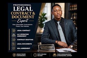 provide operating agreement, legal contract and nda for llc