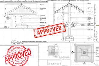 review, stamp architectural permit drawings, engineer stamp, ga, ohio, ca, tx