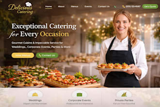 design wix restaurant website catering website food website food truck website