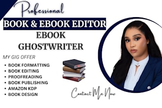 be kdp ebook ghostwriter ebook writer book writer proofreading or book editor