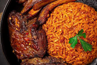 teach how to cook jollof rice and chicken with other delicacies