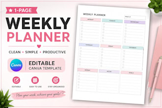 provide an editable weekly planner template