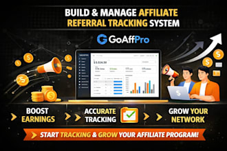 build and manage affiliate referral tracking system with goaffpro