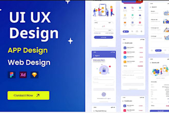 do figma design, figma website UI UX design, and mobile app UI design