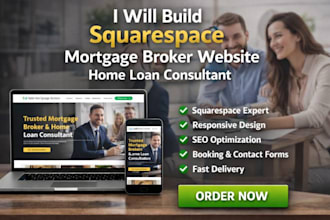 build squarespace mortgage website broker website home loan consultant website