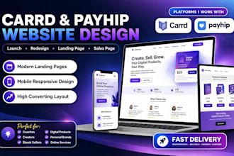 launch redesign carrd website carrd landing page carrd co payhip website design