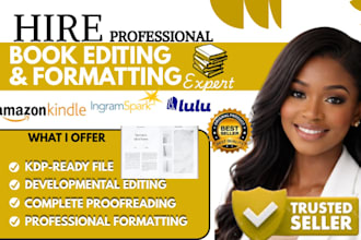 do book editing and formatting, kdp formatting, developmental book editor