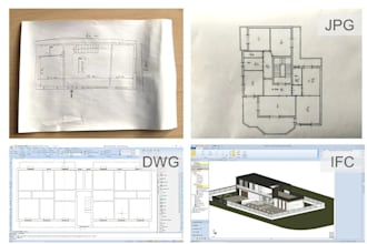 traformo i pdf e schizzi in disegni cad professionali