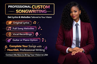 be your professional singer songwriter