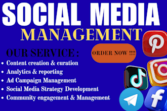 be your social media manager social media post social  media marketing manager