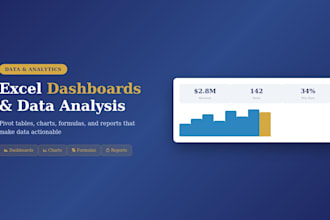 do data analysis, spreadsheets and dashboards
