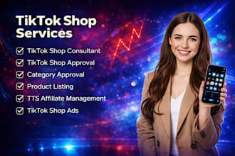 setup tiktok shop, listings, tiktok ads, affilate marketing, shopify design