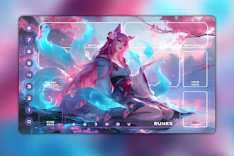 design custom anime, yugioh, tcg, pokemon, mtg playmat artwork