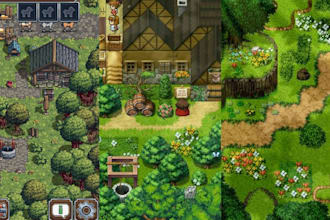 do pixel tileset tilemap game environment asset 16x16 32x32 character animation
