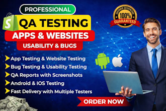 qa test apps and websites with multiple testers for usability and bugs
