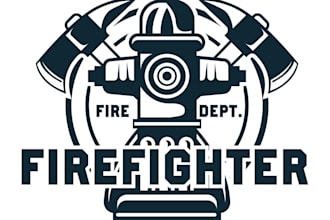 design high quality fire department logo badge firefighter emblem