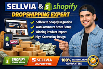 design redesign sellvia dropshipping website sellvia to shopify migration