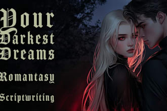write a dark romantasy script with blood and drama