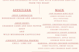 design a professional restaurant menu with food costing