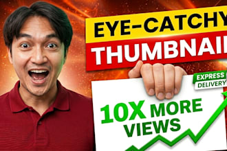 design attractive thumbnail, clickbait and amazing youtube thumbnails