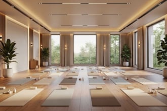 design expert level for sport, fitness and gym centre with premium 3d rendering