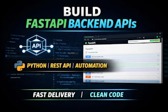 build fastapi backend rest API using python