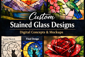 create custom stained glass designs and art