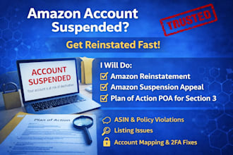 amazon reinstatement, amazon suspension appeal, plan of action poa for section3