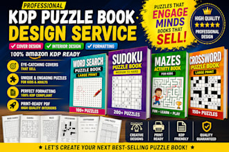 design professional KDP puzzle books including word search, sudoku, mazes