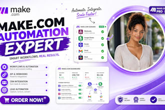 setup make com automation, fix make com automation, make com automation expert