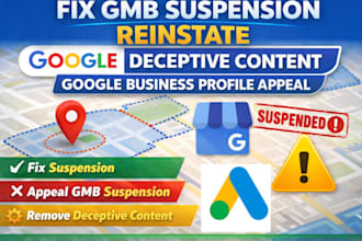 fix gmb suspension reinstate deceptive content google business profile appeal