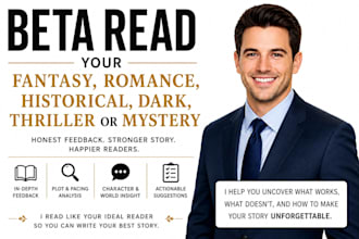 beta read your dark romance, romantasy, or paranormal romance novel