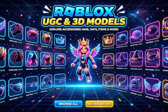 create roblox ugc accessories 3d model game assets for roblox game