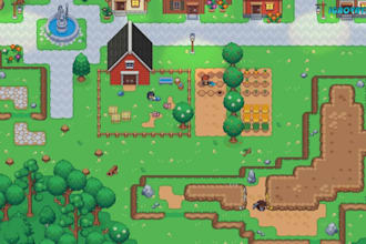do 8bit 16bit top down tileset platformer tilemap pixel art background game art