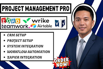 automate zoho CRM wrike teamwork smartsheet airtable hive workflow notion system