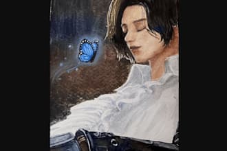 drawings of a soft aesthetic anime character illustrations
