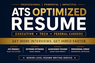 write executive, tech, federal ats resume for senior roles