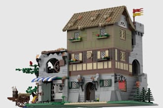 do 3d lego building model galatus missile war aircraft architecture bricks