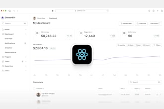 build admin dashboard using react and next