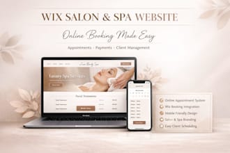 create wix booking website for salon spa with online appointment system