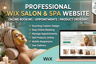 create wix booking website for salon spa with online appointment system