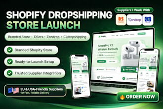 launch branded shopify dropshipping store with dsers zendrop cjdropshipping eu
