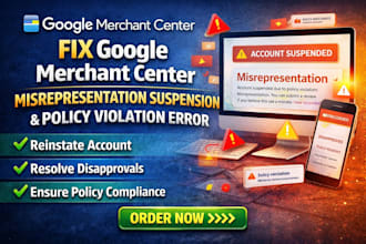 fix google merchant center misrepresentation suspension policy violation error