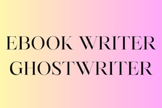 be ebook writer, ghostwriter, ghost book writer, non fiction writer, KDP, ebook