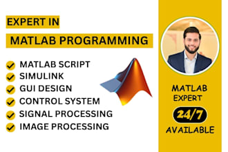 do urgent matlab programming, simulink and gui tasks
