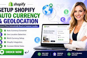 setup shopify currency converter auto geolocation