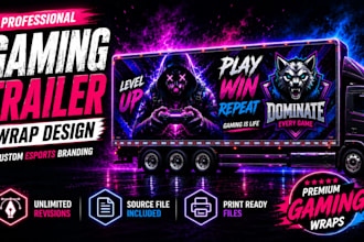design  vehicle wraps, gaming trailers, food trucks