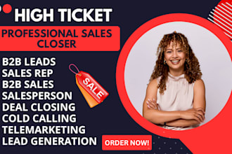 be your sales representative sales closer salesperson b2b sales leads generation