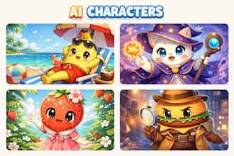 create a unique ai character design for your project